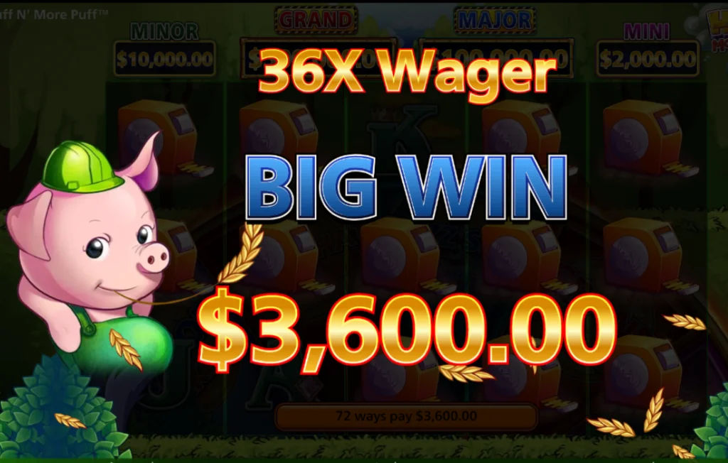 Huff N' More Puff Slot big win